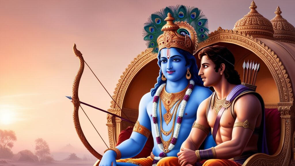 Krishna Niti: Lord Krishna and Arjun